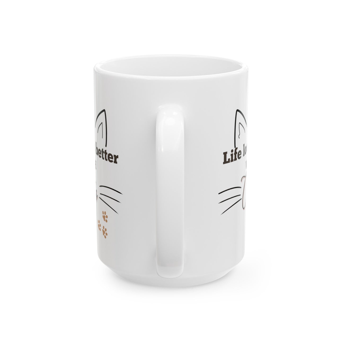 Life Looks Better with Cats Mug