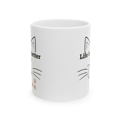 Life Looks Better with Cats Mug