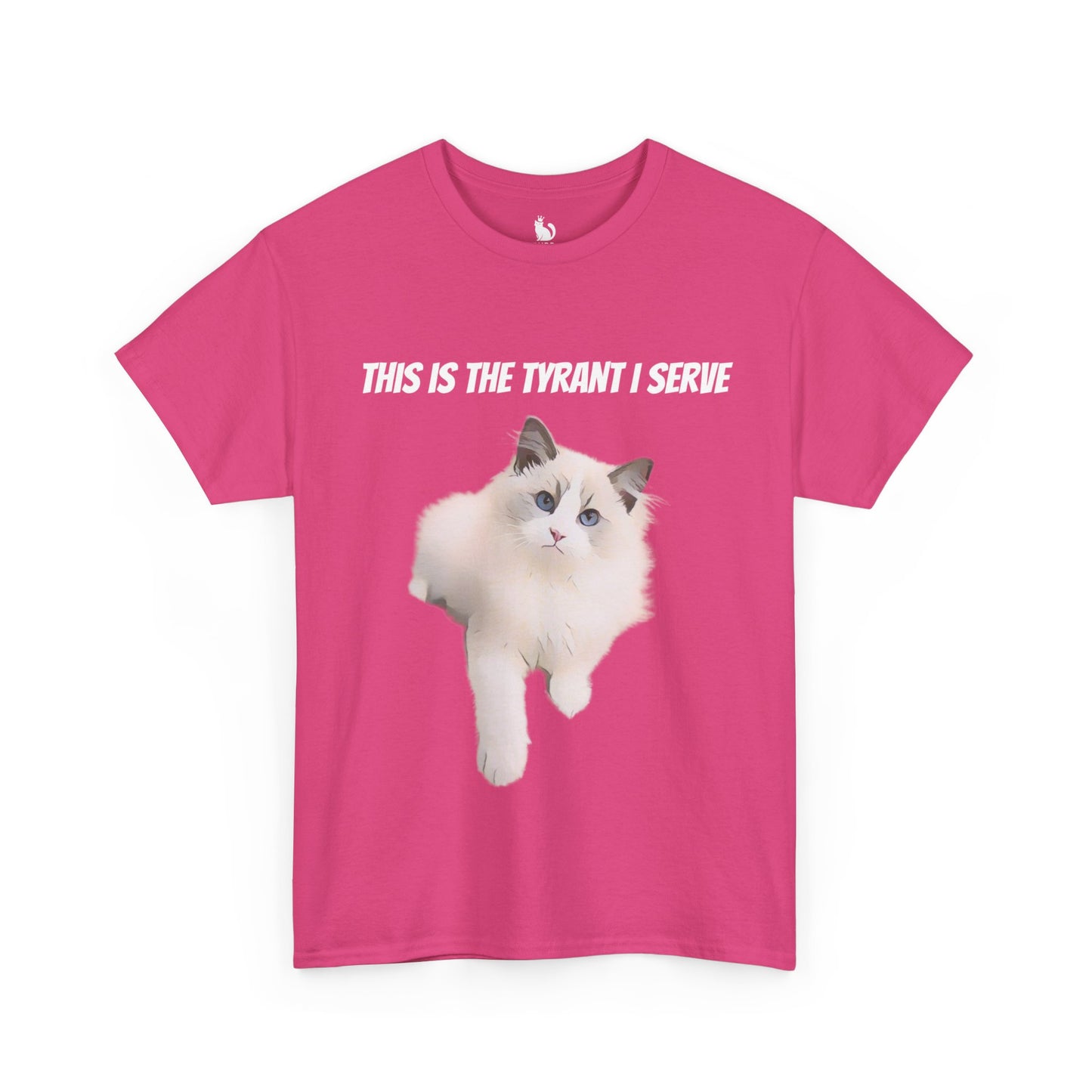 Cartoonified Tyrant I Serve Custom Cat T-Shirt