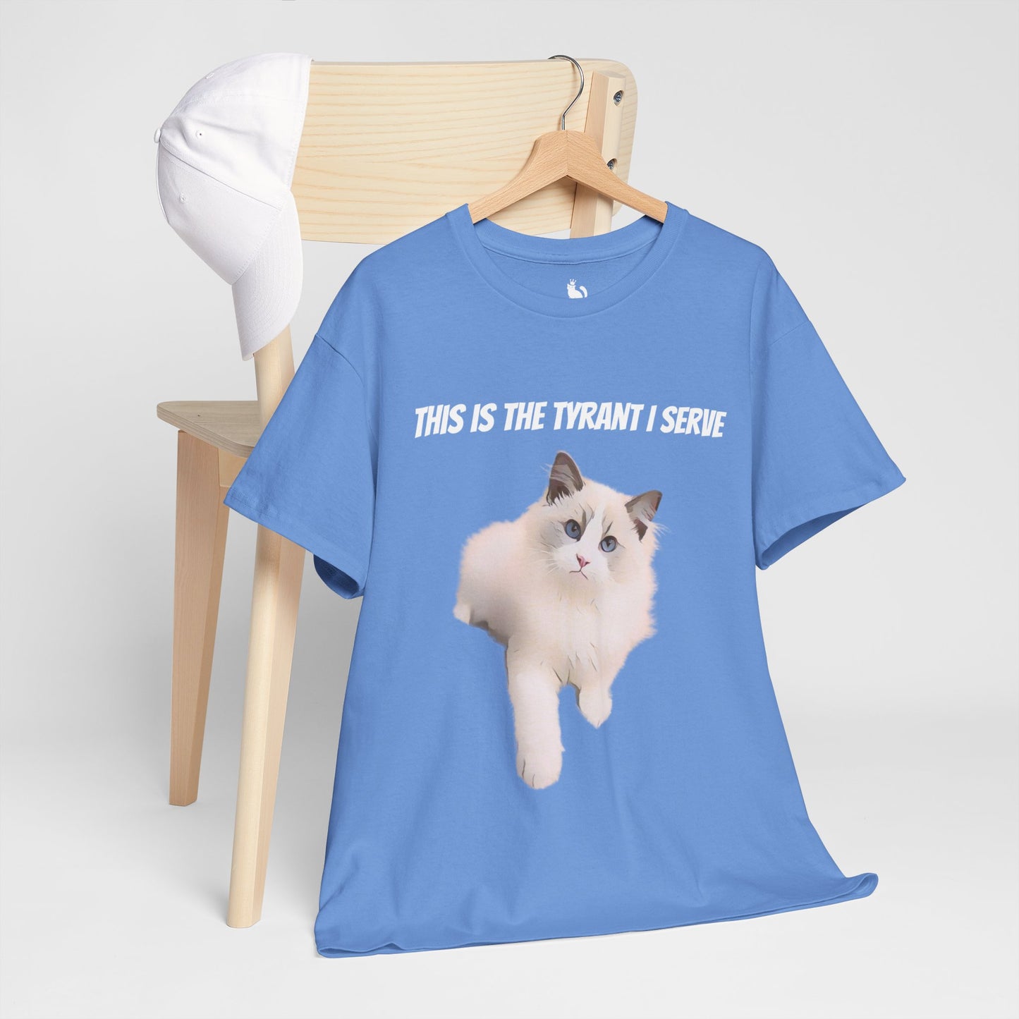 Cartoonified Tyrant I Serve Custom Cat T-Shirt