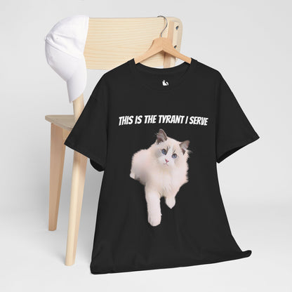 Cartoonified Tyrant I Serve Custom Cat T-Shirt