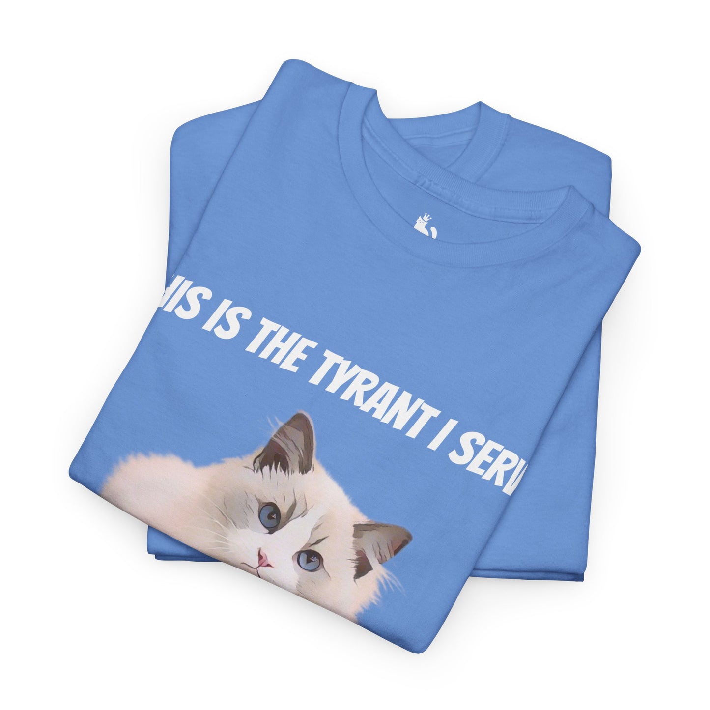 Cartoonified Tyrant I Serve Custom Cat T-Shirt