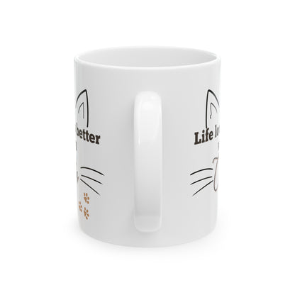 Life Looks Better with Cats Mug