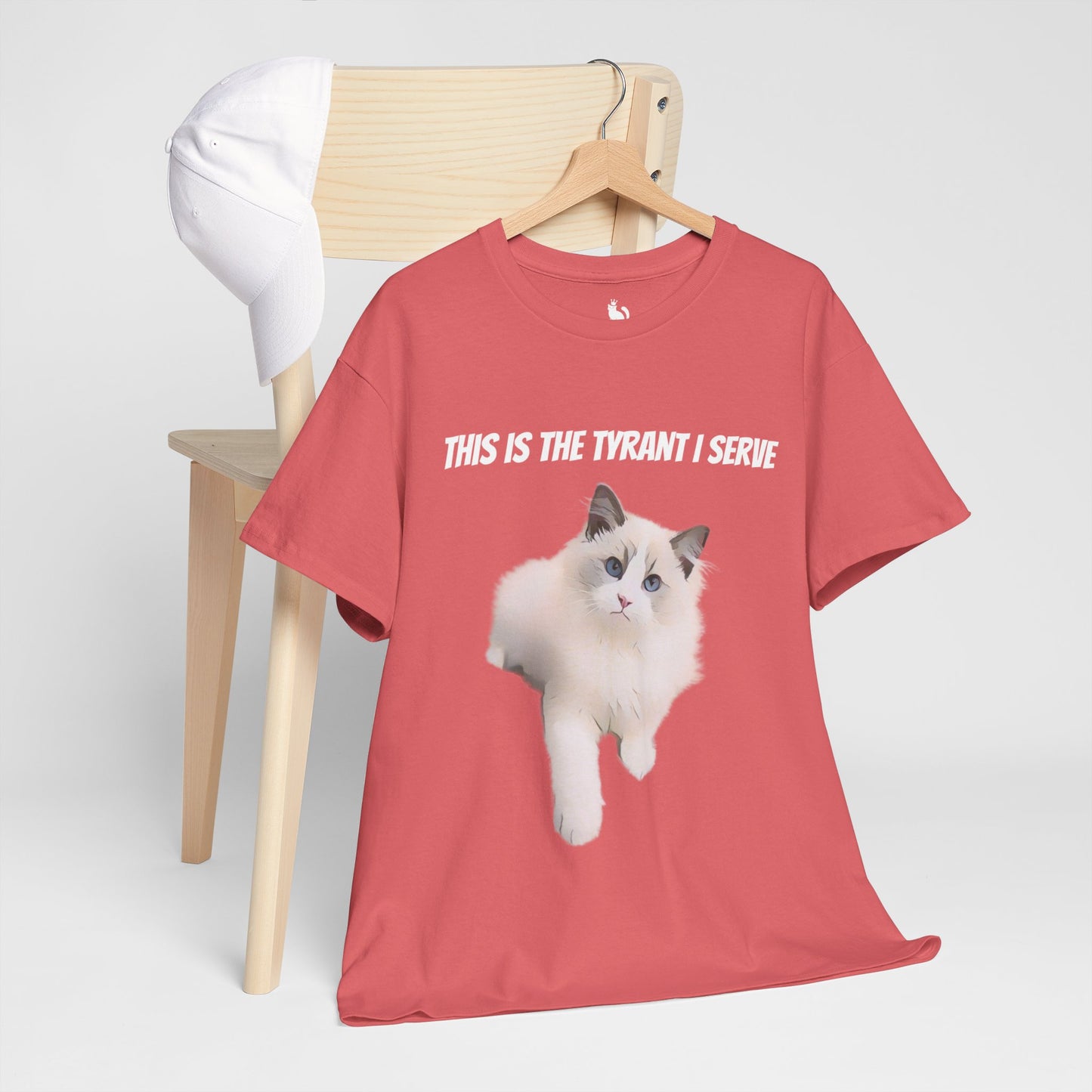 Cartoonified Tyrant I Serve Custom Cat T-Shirt