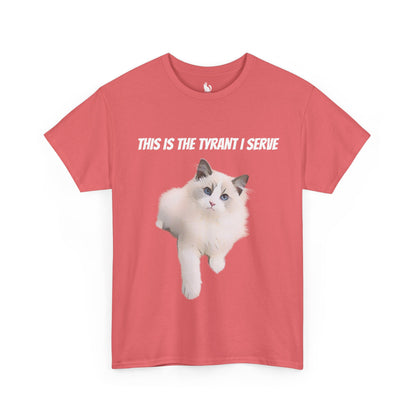 Cartoonified Tyrant I Serve Custom Cat T-Shirt